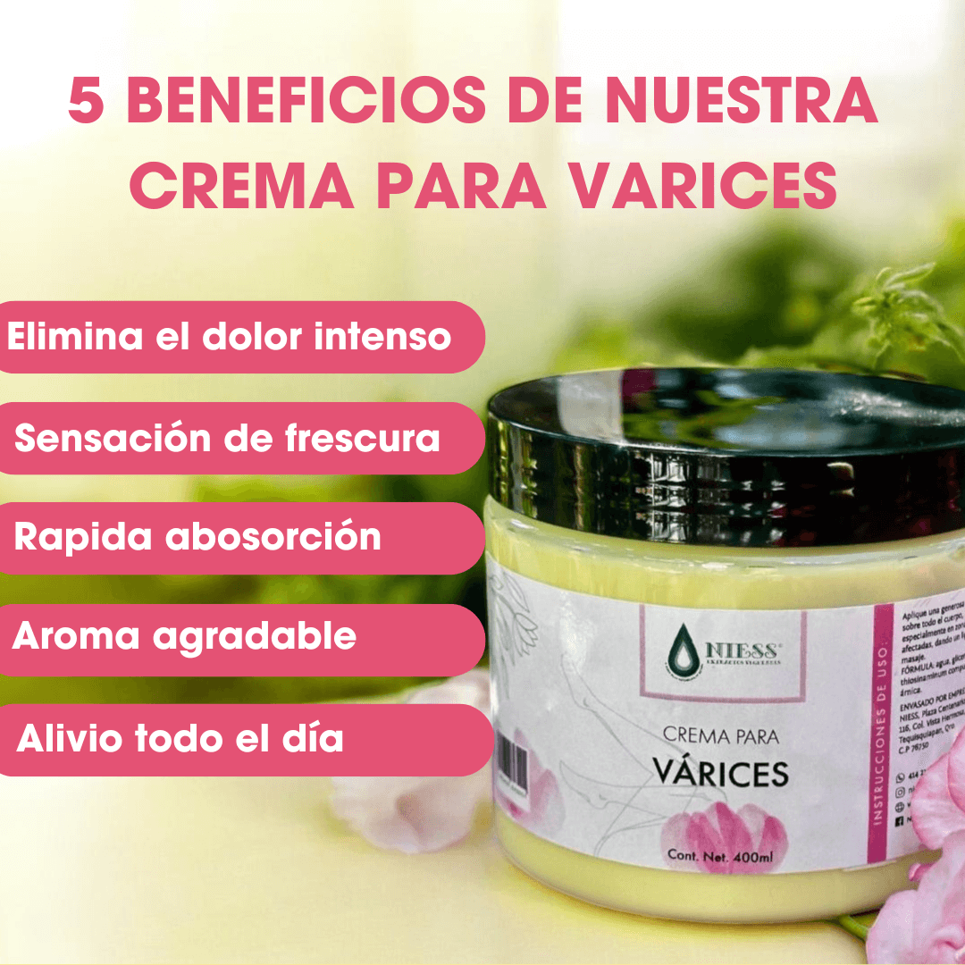 Crema para várices | +Gratis Fórmula para varices